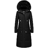 CREATMO US Women's Long Winter Coat Warm Waterproof Puffer Jacket Snow Quilted Bubble Parka with Hood