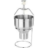 New Star Foodservice Pancake Batter Dispenser with Stand | Commercial 18/8 Stainless Steel, For Pancakes, Waffles, Portion Control, Silver