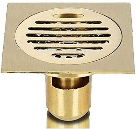 Lheng Brass Single Use Straight Pattern Shower Floor Drain Anti