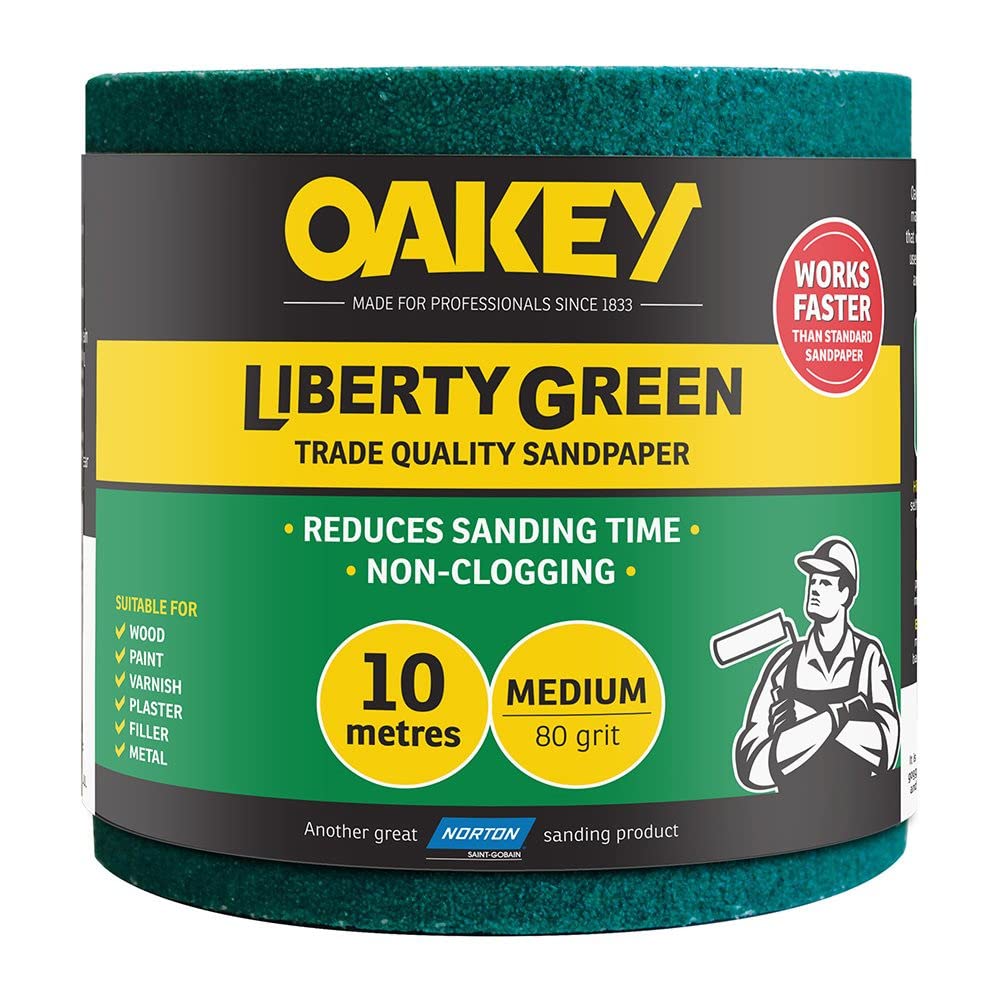 Liberty Green Sanding Roll 115mm x 10m Medium 80g