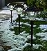 Set of 4 Solar Garden Path Lights, Glass and Powder Coated Cast Aluminum Metal, 6 Bright LEDs per Light 50 Lumens Output per LED, Easy No Wire Installation, Outdoor All Weather, Bronze
