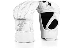 Flexzion Half Finger Boxing Gloves - Grappling MMA Muay Thai UFC Sparring Punch Ultimate Mitts Sanda Fighting Training Sandba