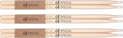 ProMark LA Specials 5B Hickory Drum Sticks 16in Nylon Oval Tips 3 Pairs
