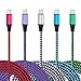 Charger for Samsung Galaxy,Kakaly 5 Pack 6Ft Long Braided Nylon High Speed Fast Micro USB Quick Charging Cord for Samsung Galaxy S7 Edge S6,Grand Prime,Note 4 5, A7 A9,LG G4,Tablet, PS4 Android Phone