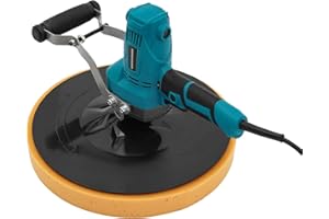 BIXIBIN 850W Electric Concrete Grinder, Adjustable 6-Gear Wall Sander, 1-4 Speed Concrete Cement Mortar Trowel Wall Smoothing Polishing Machine, for Walls, Ceilings, Floors, Home, Construction