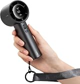 JISULIFE Portable Handheld Fan 5000mAh USB-C Display 1-100 Speed Grey view 1