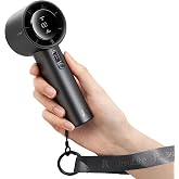 JISULIFE Handheld Fan Pro1S - Next-Gen Airflow: Up to 40H Runtime | Metal Body-Enduring Quality, 1-100 Speed Scroll Wheel, 5000mAh-Portable Fan for Travel, Gifts for Women Men(Starry Grey)
