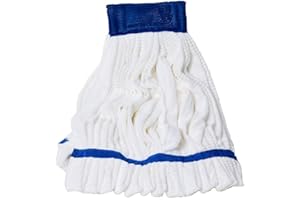 ARKWRIGHT LLC Arkwright Microfiber Tube Mop Head Replacement - Heavy Duty, Lint Free, Super Absorbent & Bleach-Safe, Janitorial Essential for Commercial & Industrial Floor Cleaning, 14 oz, White