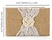 Rustic Wedding Guest Book Made of Burlap and Lace - Includes Burlap Pen Holder and Silver Pen - 120 Lined Pages for Guest Thoughts - Comes in Gift Box (White Flower)