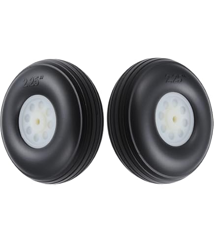 thumbnail image 2 of DMiotech 4.5 Inch PU Sponge Wheels - 2 Pack RC Model Tires For Cars, Airplanes & DIY Projects 2 of 12
