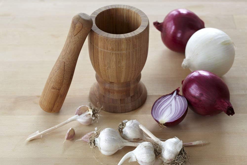 Imusa Mortar with Pestle Kitchen Essentials, Jumbo, Natural: Mortar And Pestle: Kitchen & Dining