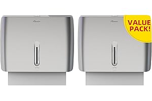 PLUSSEN Commercial Paper Towel Dispenser Wall Mount with Key Pack of 2 Plastic 10⅞” Length X 8¼” Height X 3¾” Depth for Restroom