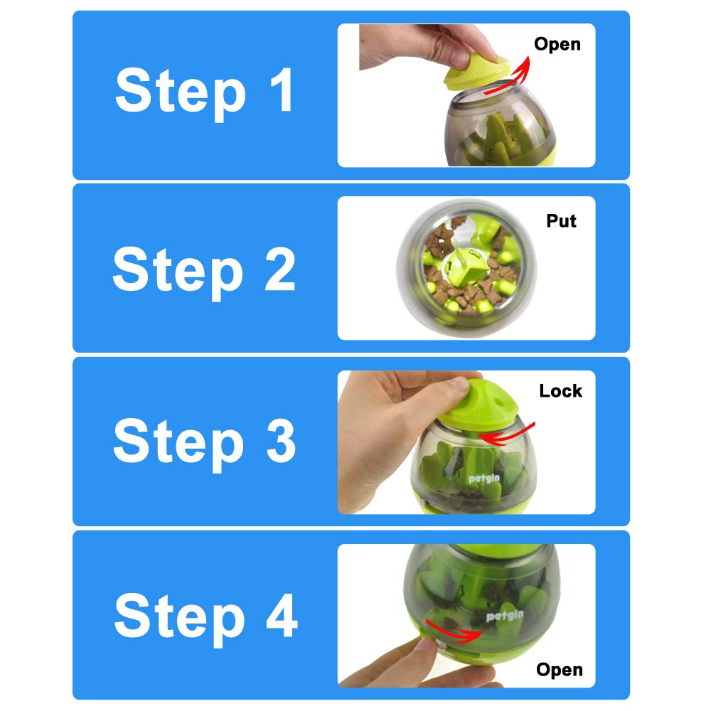 Petgin Dog Toys for Boredom Puzzle Toys IQ Treat Ball Food Slow Feeder for Small Medium Large Dogs
