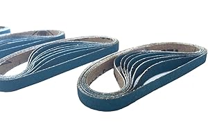 ABRASIVE RESOURCE STARCKE Premium 3/8 Inch X 13 Inch Zirconia Cloth Sanding Air File Belts for Wood and Metal (30 Pack, 100 Grit)