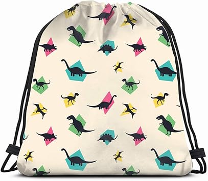 dinosaur drawstring backpack