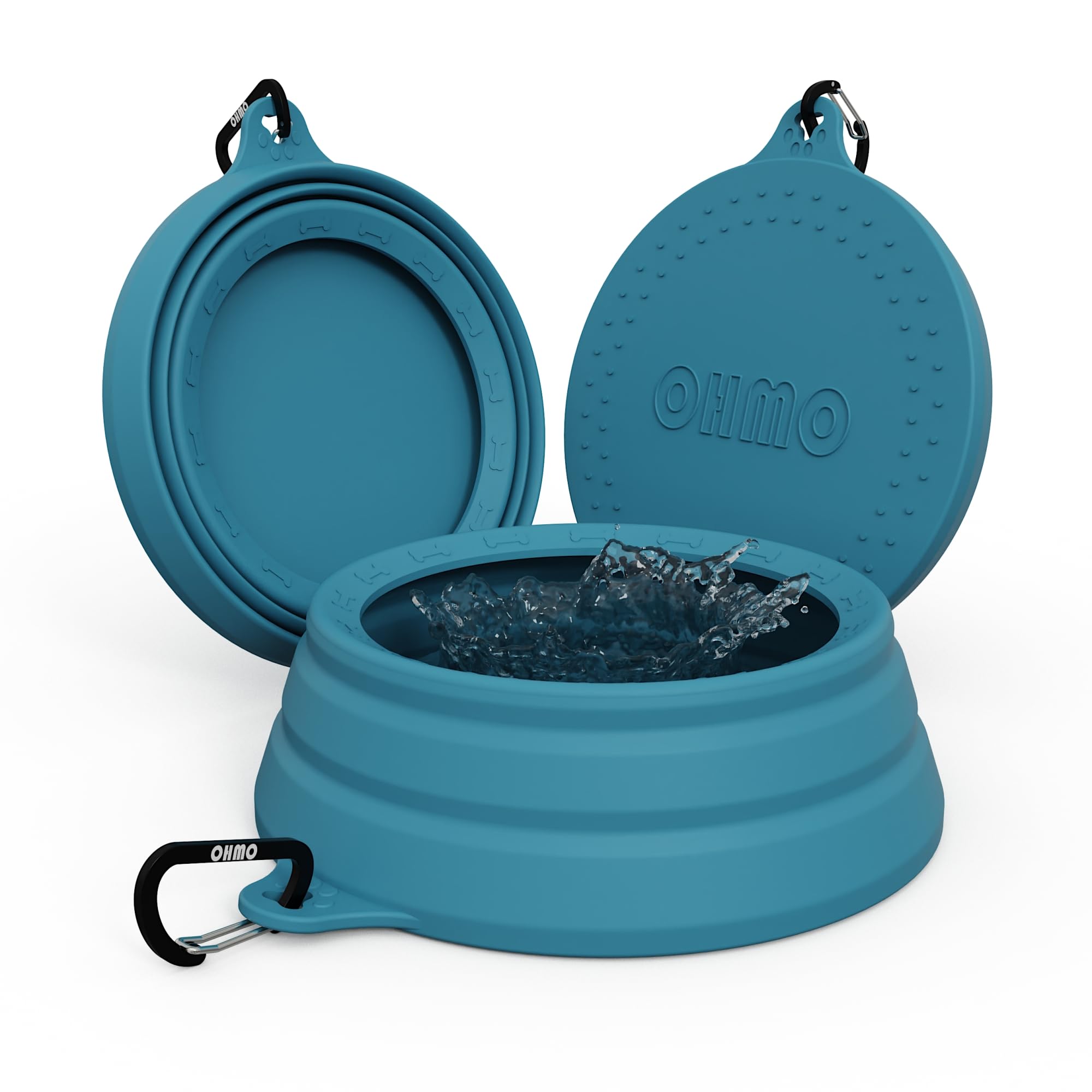 Photo 1 of OHMO Spill Proof Collapsible Dog Water Bowl Large 34oz for Cars, No Splash Portable Bowls for Dog Travel, Pet Essentials for Road Trips, Cat Travel Accessories