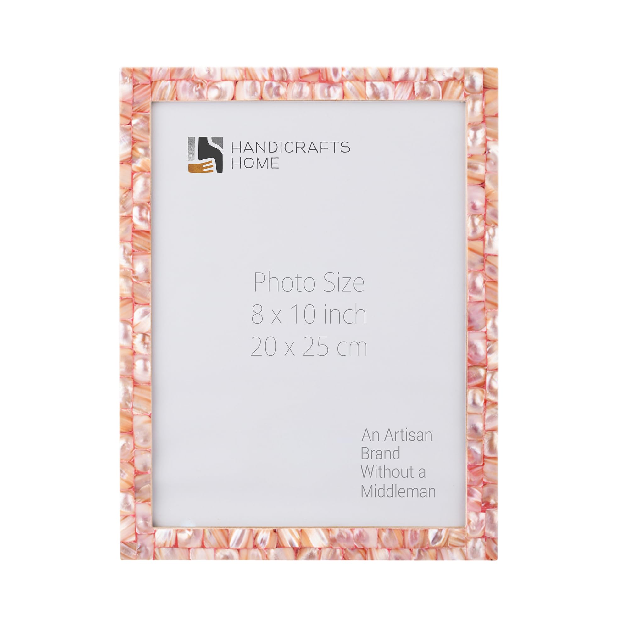 Handicrafts Home 8x10 Picture Frames - Vintage Style Wall Hanging & Desk Decor - Farmhouse Photo Frames Ideal for Living Room Office & Home Decor Picture Frame for Diploma, Wedding & Wall Decor, Pink