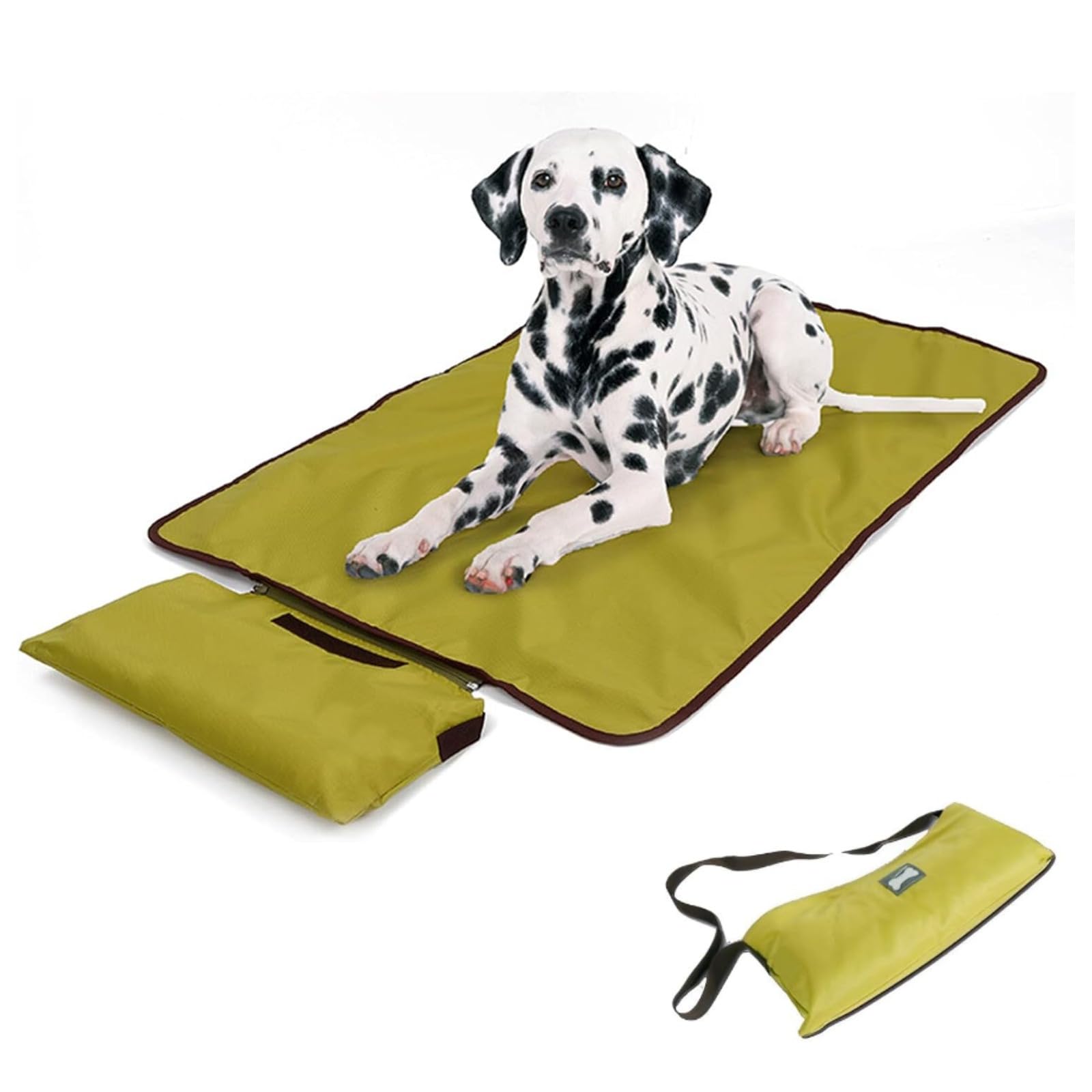 Felenny Dog Settle Mat Portable, Folding et Dog Mat, Waterproof Travel Pet Blanket Fleece Pad for Small Medium Large Dogs Indoor Outdoor Camping Travel