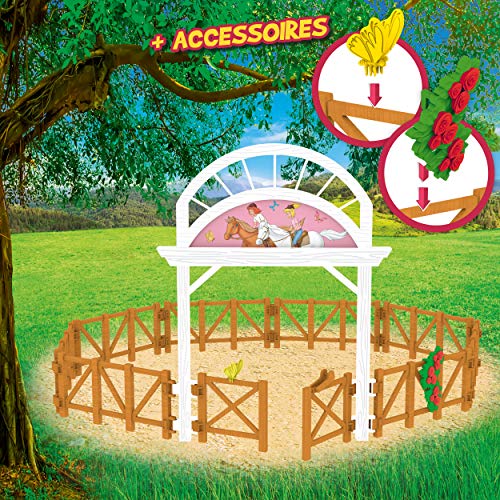 CRAZE Bibi und Tina Reitarena für Pferdefiguren Spielset Martinshof Pferdeset Pferde Mädchen Geschenk Spielwelt Bibi und Tina Spielzeug ab 3 Jahre Riding Arena 24058 – Bild 6