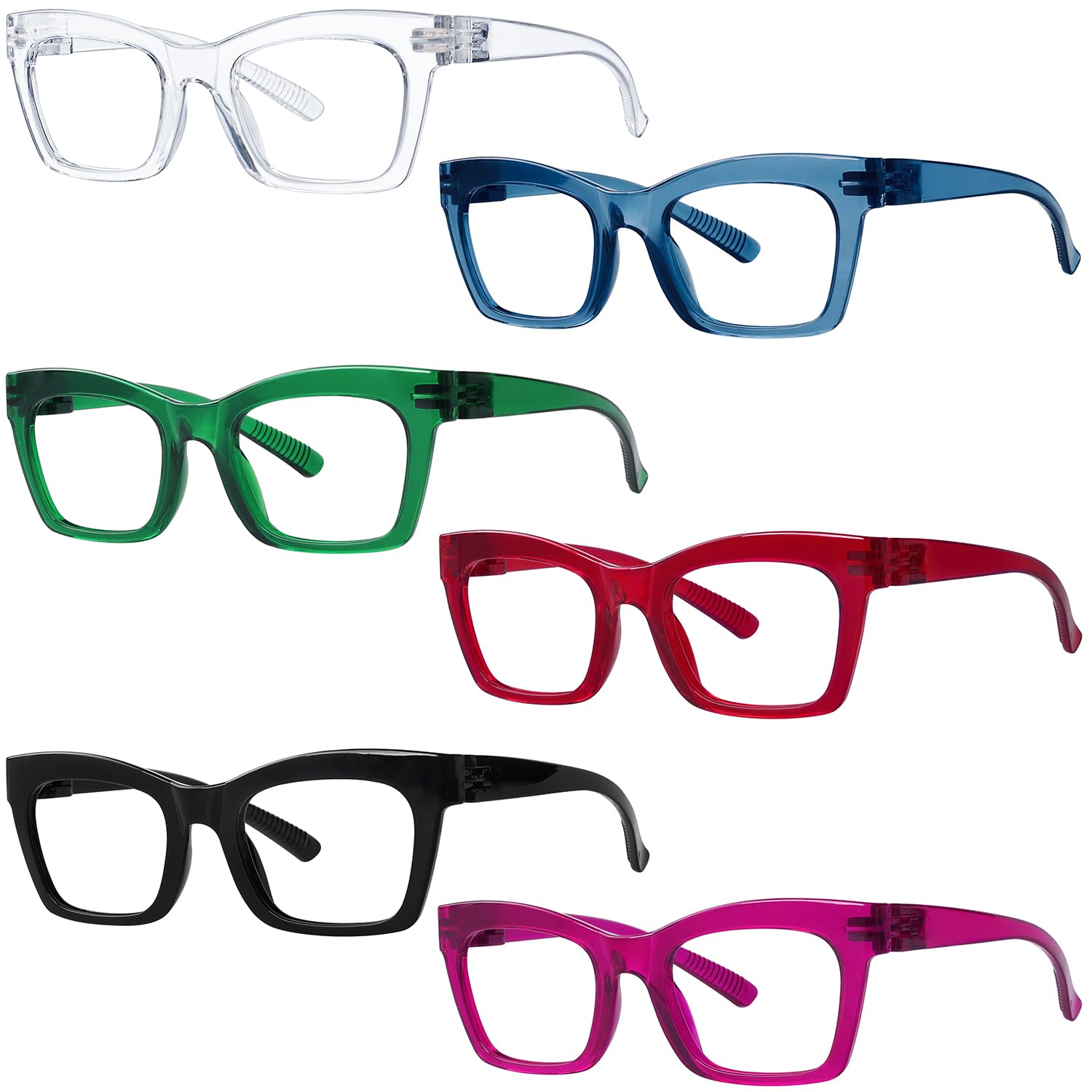 Photo 1 of Reducblu Reading Glasses Metalless Screwless Spring Hinges 6 Pack Durable Readers for Women(+2.25)