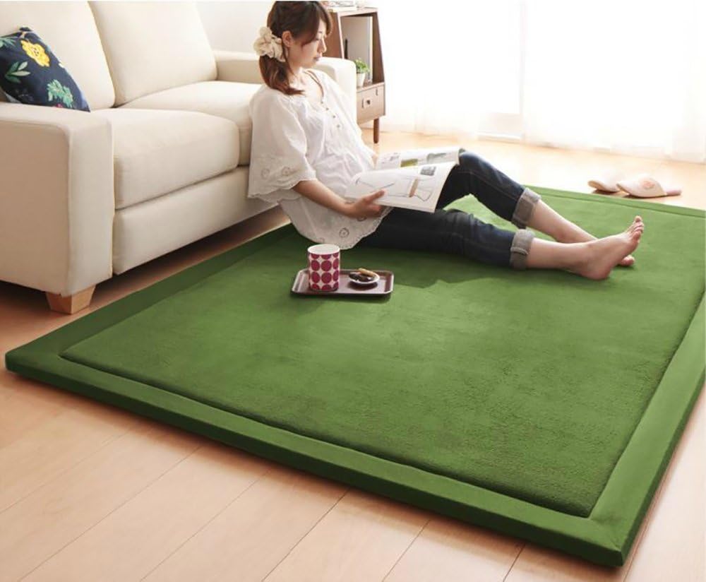 Hyrl Carpets 2 Cm Epais Tapis De Jeu Corail Polaire Couverture Tapis Enfants Bebe Rampant Tatami Tapis Coussin Matelas Pour Chambre A Coucher Green 80 0cm Tapis Bebe Et Puericulture Schoolofbabywearing Com