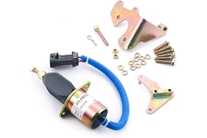 DYNO RACING 12V Fuel Shut Off Solenoid Valve With Bracket Kits 3931570 SA-4981-12 5016244AA Compatible with Dodge 5.9L Cummins Diesel 94-98 New