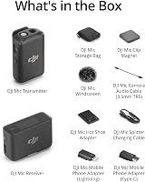 DJI Mic 1 TX 1 RX Wireless Lavalier Microphone 250m Range 14h view 5