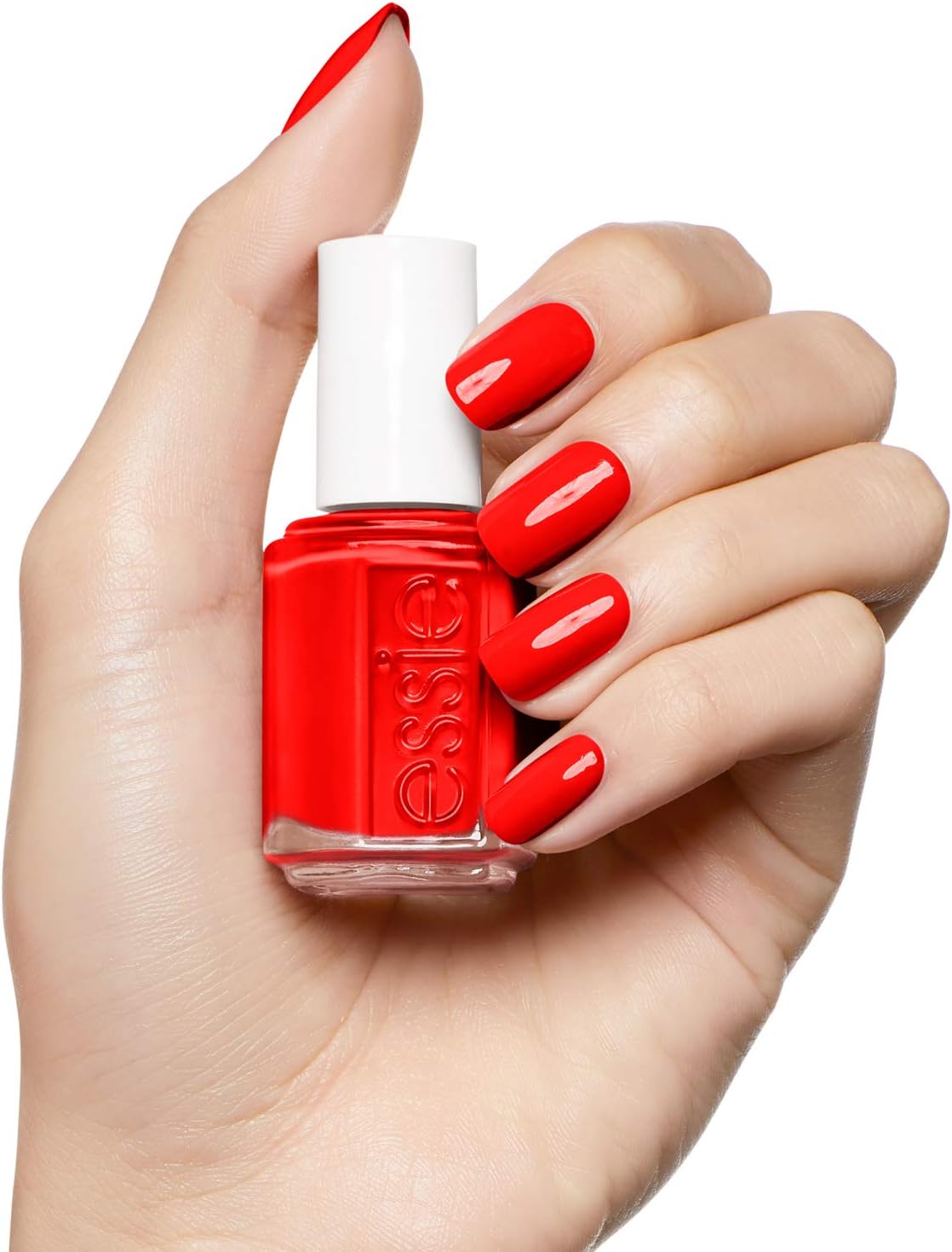 essie Original Shine & Gloss Nail Varnish, Streak Free Application, Nail Enamel 63 Too Too Hot Bright Red Pink Nail Polish 13.5 ml - Image 5