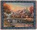 Manual Thomas Kinkade 50 x 60-Inch Tapestry Throw with Proverb, Cobblestone Bridge