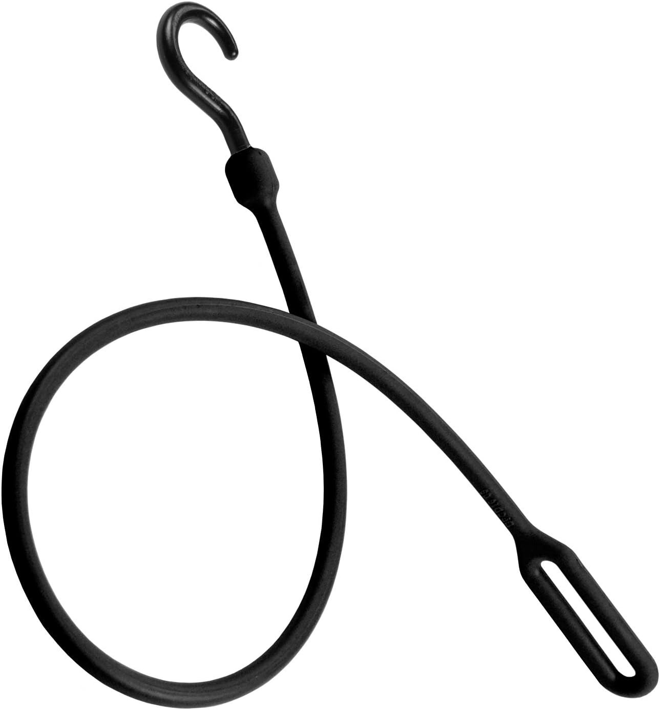 THE PERFECT BUNGEE30-Inch Loop End Bungee Cord with Nylon Hook and Loop, Black
