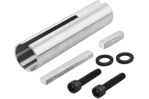 CNQLIS Extended 1" to 1 1/8" 1/4" Keyed Gas Engine Pulley Crank Shaft Sleeve Adapter, Works with Gas Engine Crank Shafts to Enlarge The Crank Diameter to Fits Pulleys, Gear Boxes etc