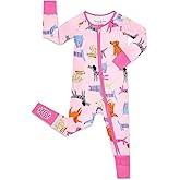 babee Reshinee Viscose Derived from Bamboo Baby Footie Pajamas Convertible Newborn Sleeper for Baby Girl Zipper Onesie 0-24M