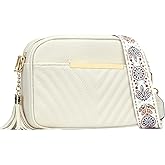 KKXIU Quilted Small Crossbody Bag for Women and Teen Girls Stylish Shoulder Purse with Wide Strap