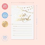 Sweetzer & Orange S&O Party Invitations 25 Gold Foil 4x6 with Envelopes view 2