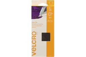VELCRO Brand for Fabrics | Iron On Tape for Alterations and Hemming | No Sewing or Gluing | Heat Activated for Thicker Fabrics | Cut-to-Length Roll, 5 ft x 3/4 in, Black (91028C)