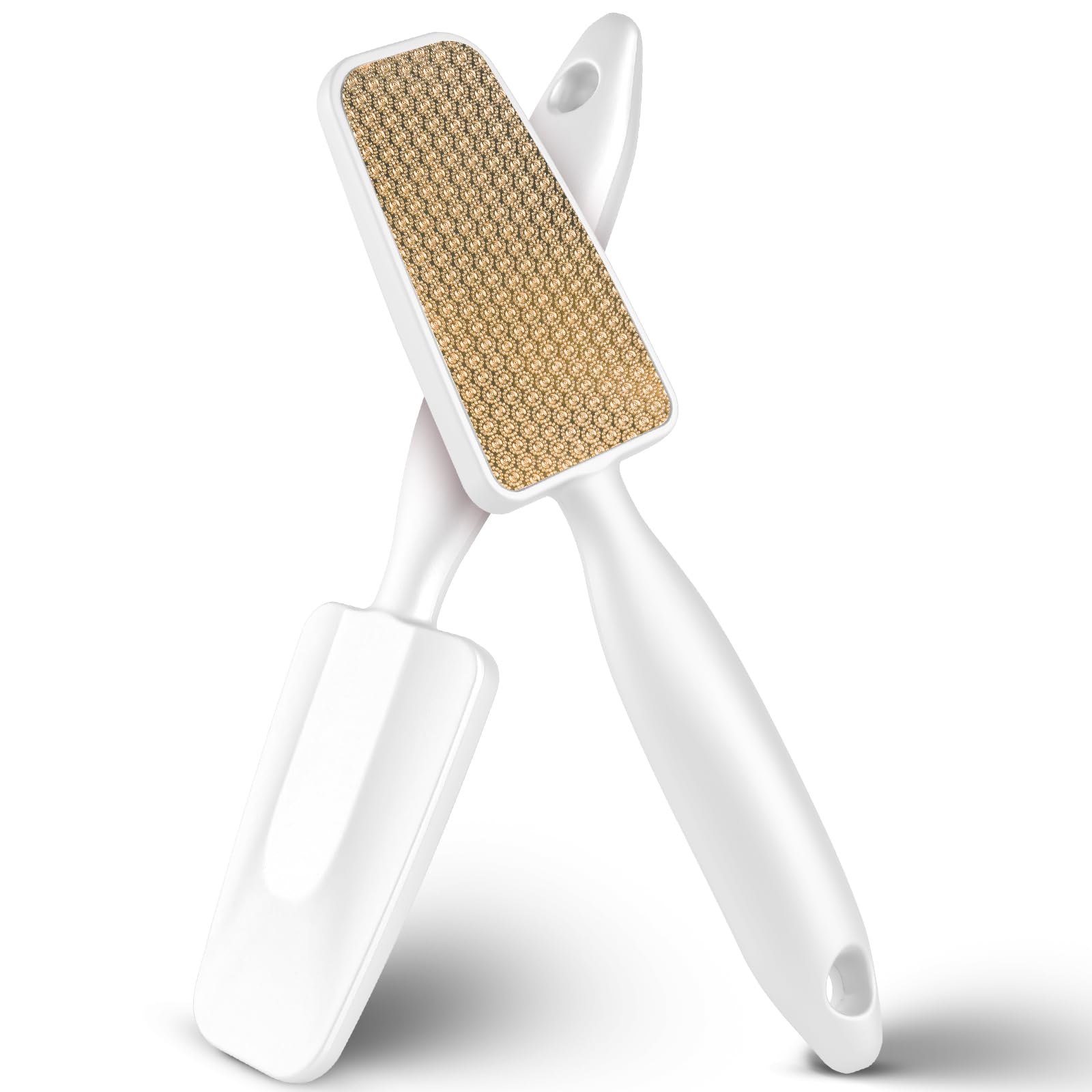 LOPHE Nano Glass Foot File, Callus Remover for Feet with Handle, Highly Effective Hard Skin Remover Foot Scrubber, Durable Foot Scraper Wake Up Soft Smooth Feet (White)