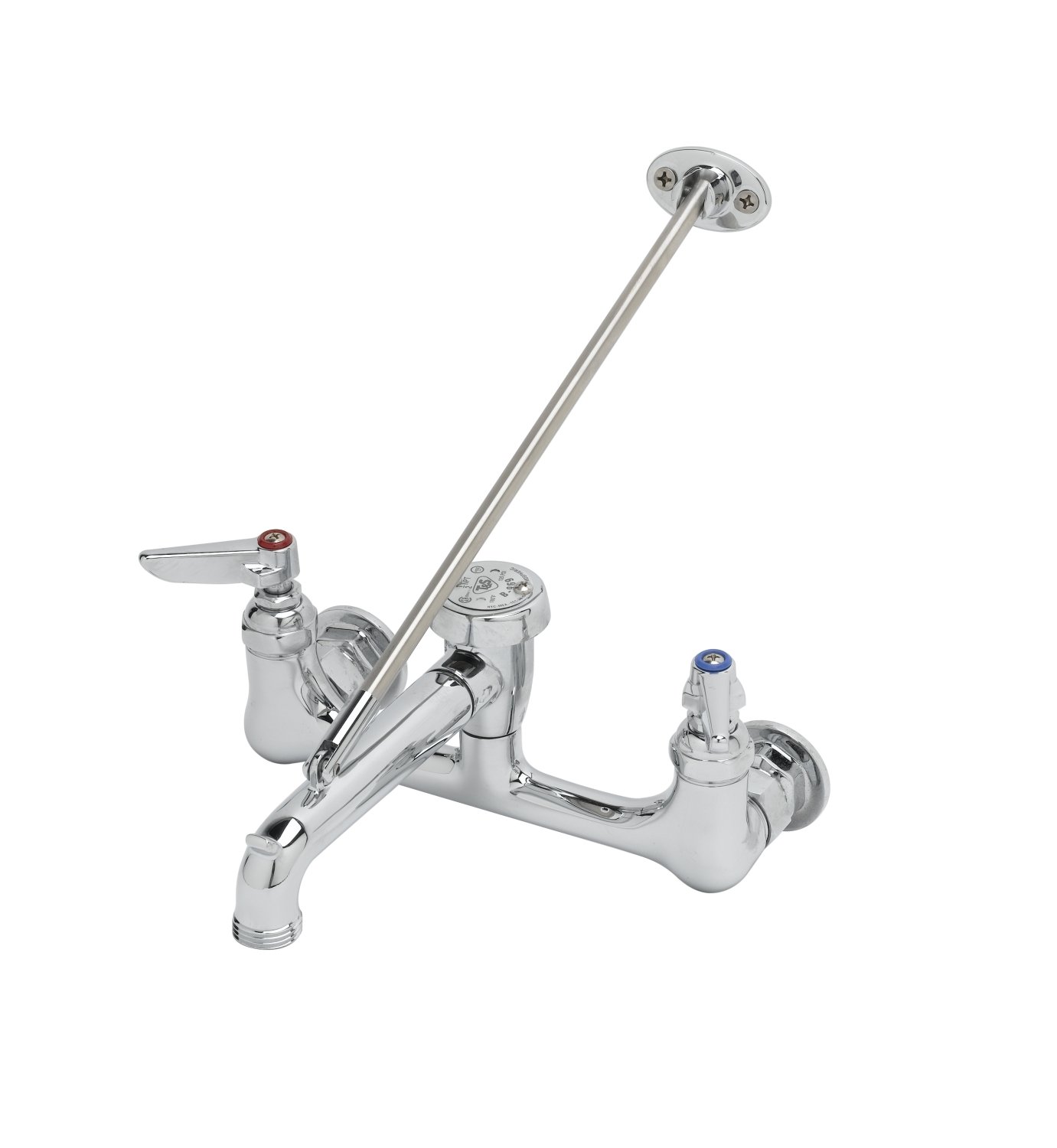 T&S Brass B0665POL Wall Mount Service Sink Faucet with 8Inch Centers