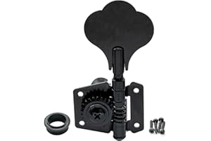 Musiclily Basic Single 24:1 Ratio Open Gear Machine Head Treble Side Tuner Tuning Peg Key with Clover Button for Ibanez Style