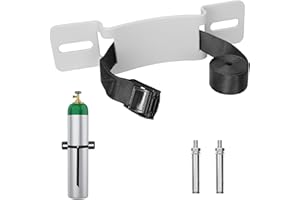Zhichen star Propane Tank Holder，Propane Tank Mount，Steel Fabrication Nitrogen Tank Holder with Screws and Safety Chain Supported 4"-12" Suitable for Conversion of Various Gas cylinders（White）