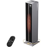 ComDomus Space Heater Large Room, 32” Electric Heaters for Indoor Use with Remote, 120° Oscillation, 5 Heat Levels, 3 Modes,