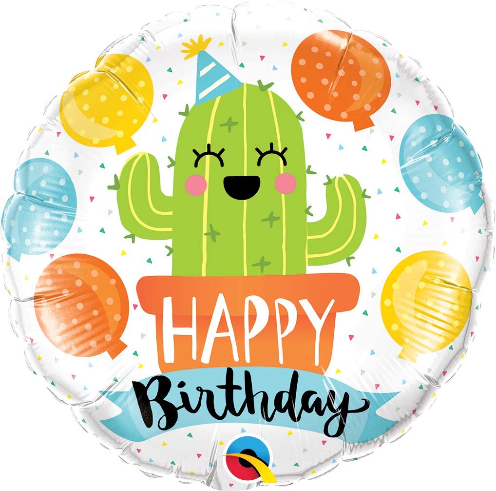 Qualatex 78664 Birthday Party Cactus 18 Inch Foil Balloon