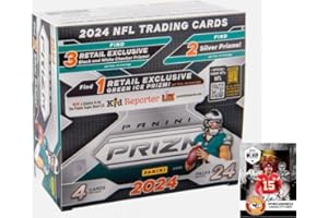 GENERIC NEW 2024 Panini PRIZM Factory Sealed Football Box, 96 Cards Including 3 Black/White Checker Prizms, 2 SILVER Prizm, Plus Novelty Mahomes Card Pictured