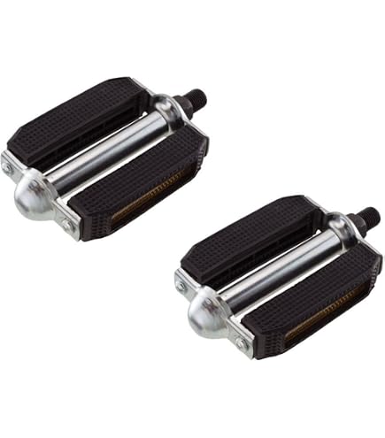 retro bicycle pedals FENIX CYCLES Vintage Heliux Alloy/PVC Black/Chrome, Various Sizes (9/16