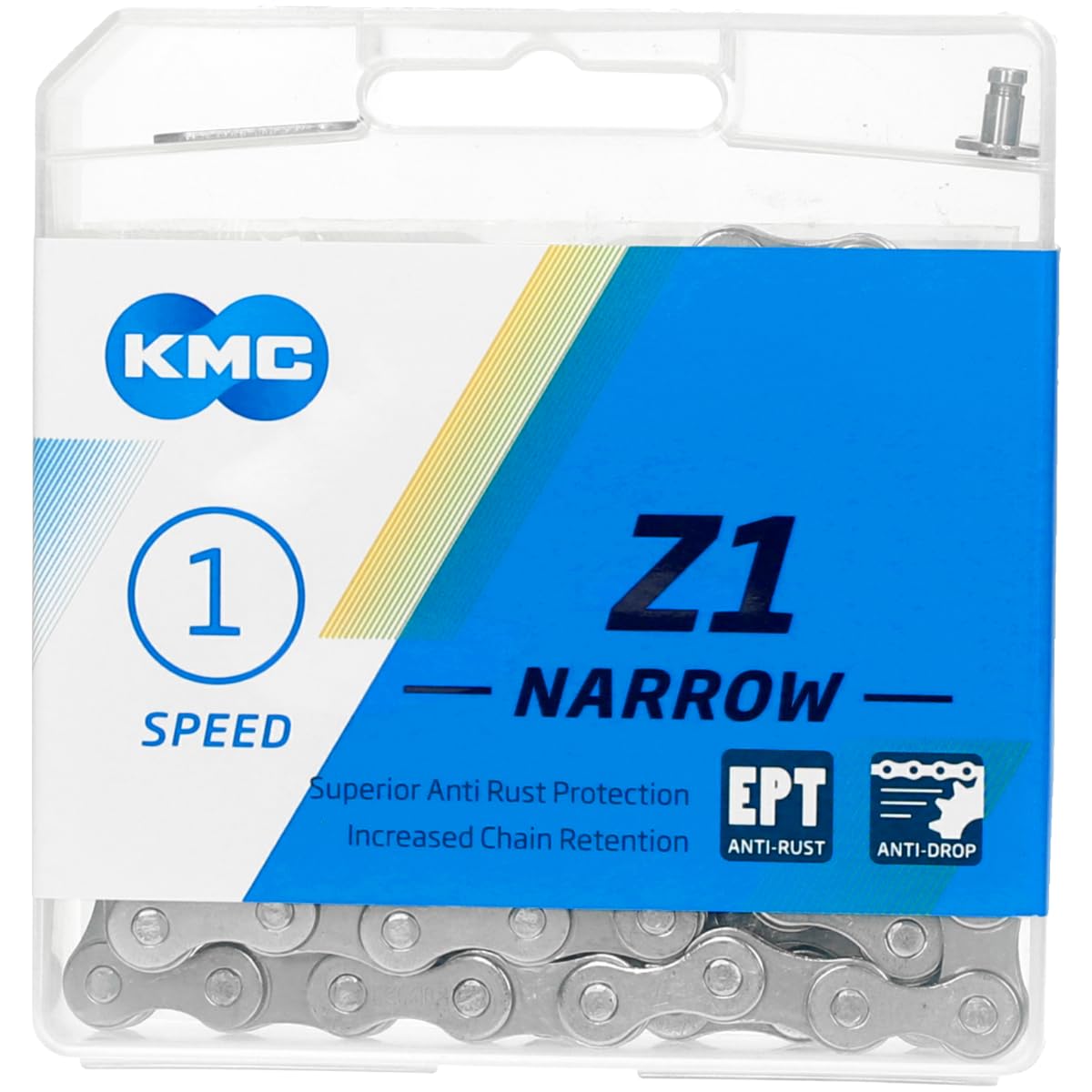 KMC EPT Z1 Narrow Chain, Dark Silver, 112 Link