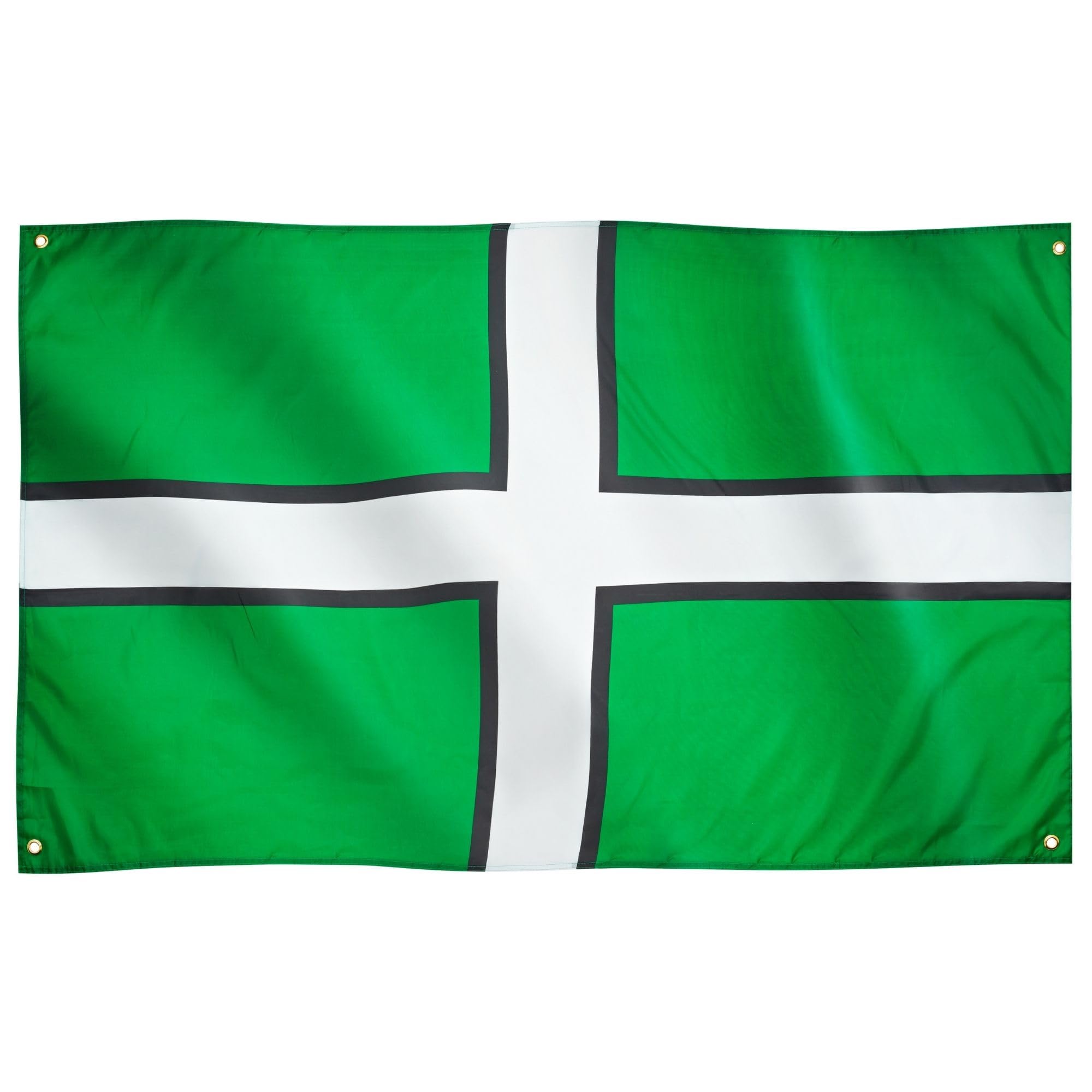 Runesol Devon Flag - 91x152cm, 3ft x 5ft, Saint Petroc's Cross, Premium Quality, Vivid Colours, Inside/Outside Use — image 1