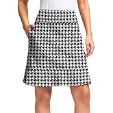 Viodia 20" Knee Length Skorts Skirts for Women with Pockets High Waisted Athletic Tennis Golf Skort for Casual Summer