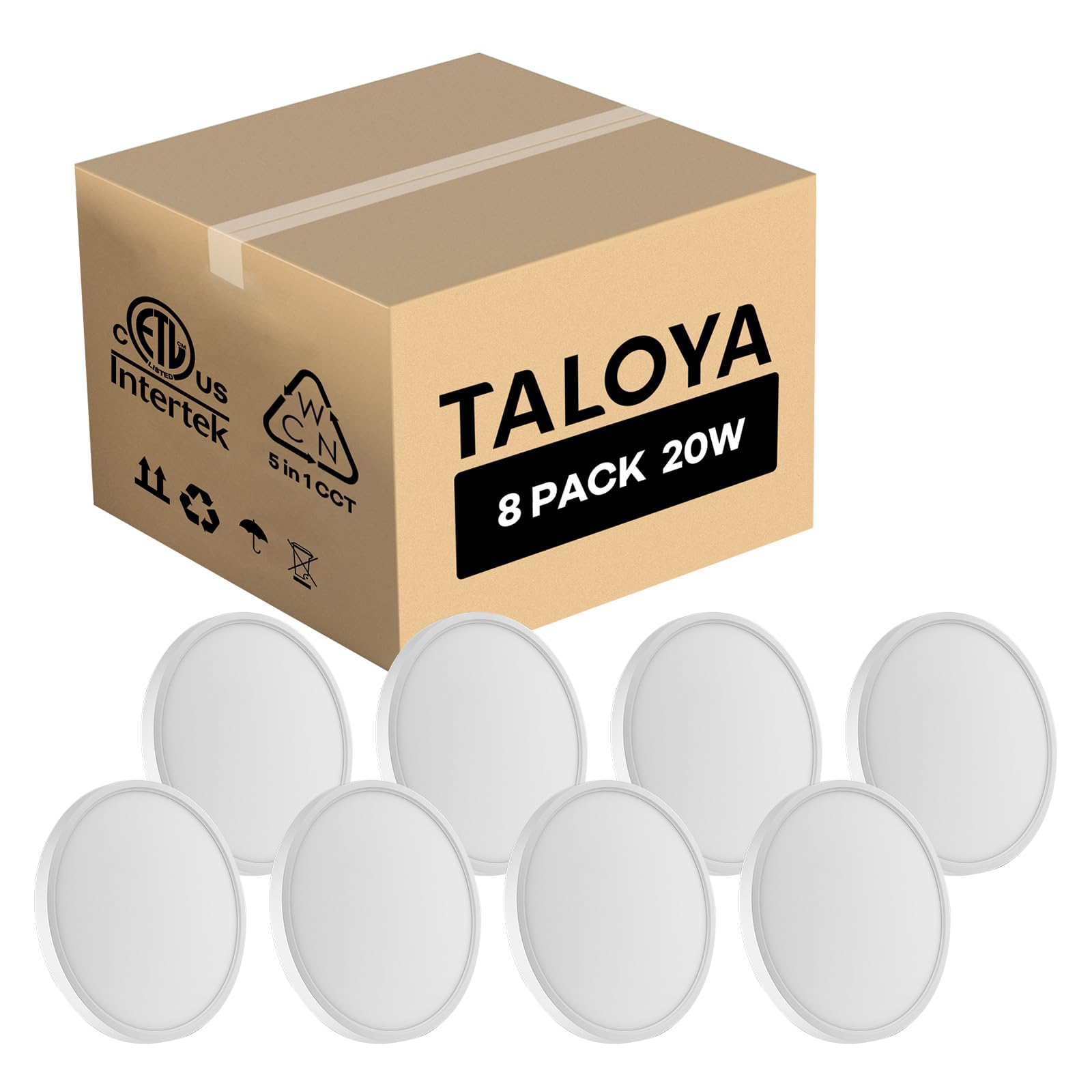 TALOYA LED Ceiling Light,20w 12 inch White,0.94 Inch Thin,Modern Flat Round Lighting Fixture,Surface Mount for Living Room,Bedroom, Color Temperature 3 in 1(3000k/4000k/6500k