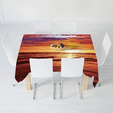 Amazon カスタムテーブルクロス ハワイアン装飾 ホーム オフィス レストランテーブル ティーテーブル ラニカイビーチハワイの太平洋日の出 カラフル 48 X 24 Inch Fs 01 Q410 テーブルクロス オンライン通販