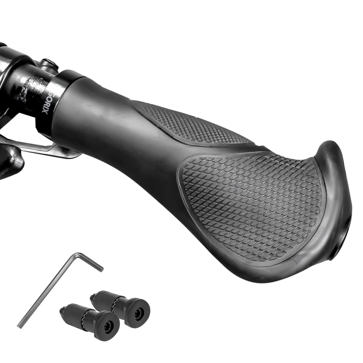 GORIX Bike Ergo Grip Handlebar Handle Grip Lock-on Shock Absorption Bicycle Cycling (GQZ556)