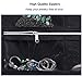 Misslo 44 Pockets Oxford Hanging Jewelry Organizer with Zipper Hanger, Black